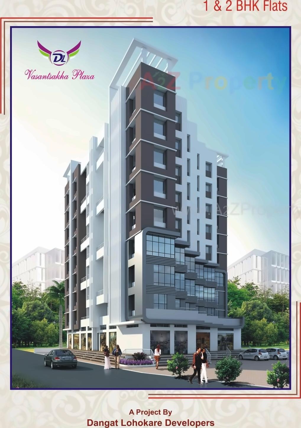 3D Elevation of real estate project Vasantsakha Plaza located at Narhe, Pune, Maharashtra