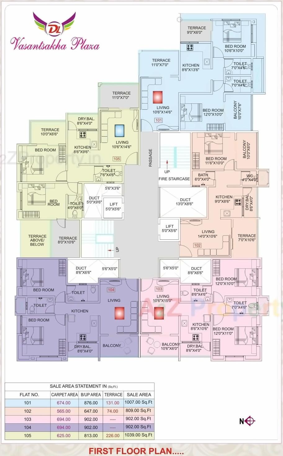 Layout of real estate project Vasantsakha Plaza located at Narhe, Pune, Maharashtra