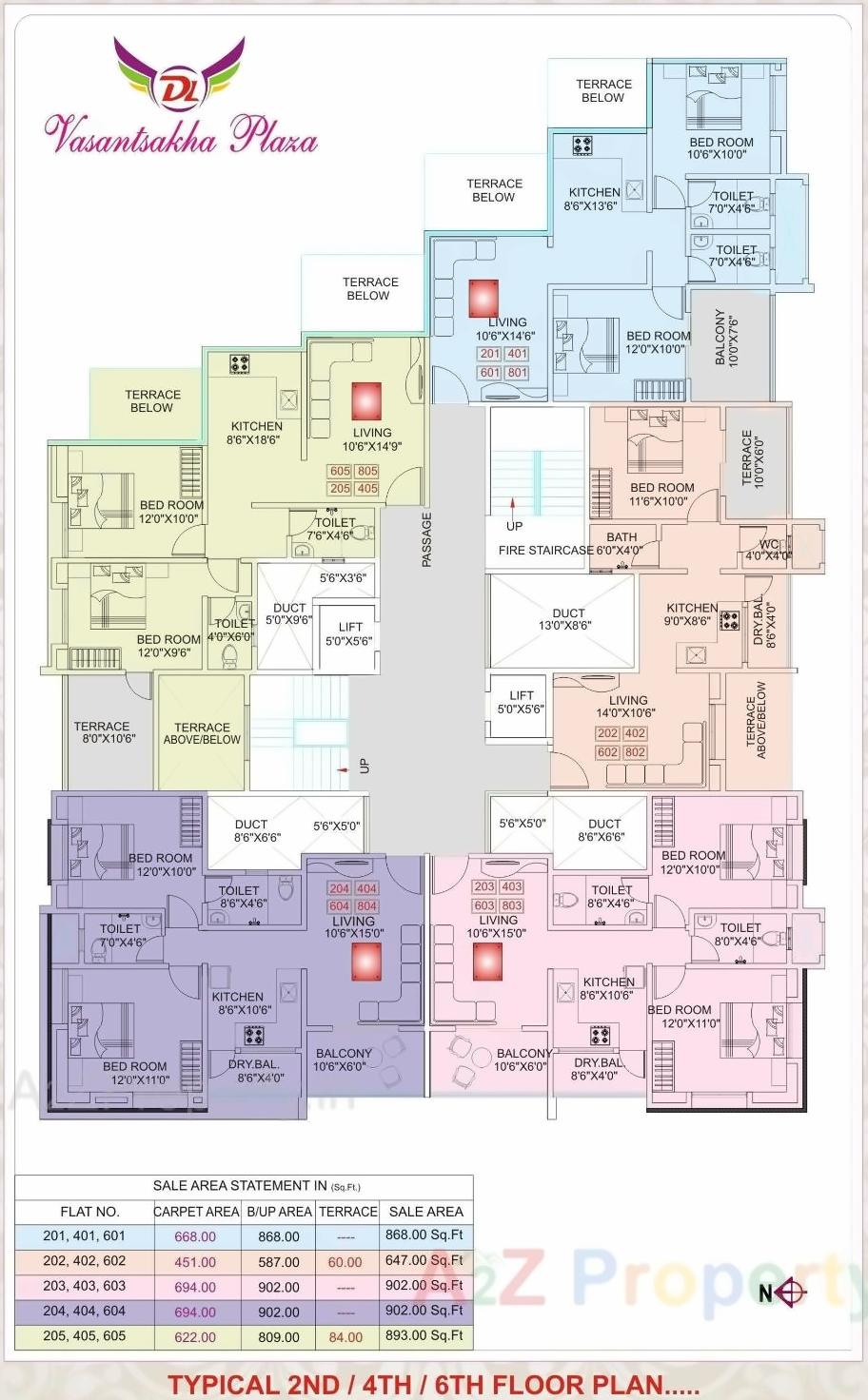 Layout of real estate project Vasantsakha Plaza located at Narhe, Pune, Maharashtra