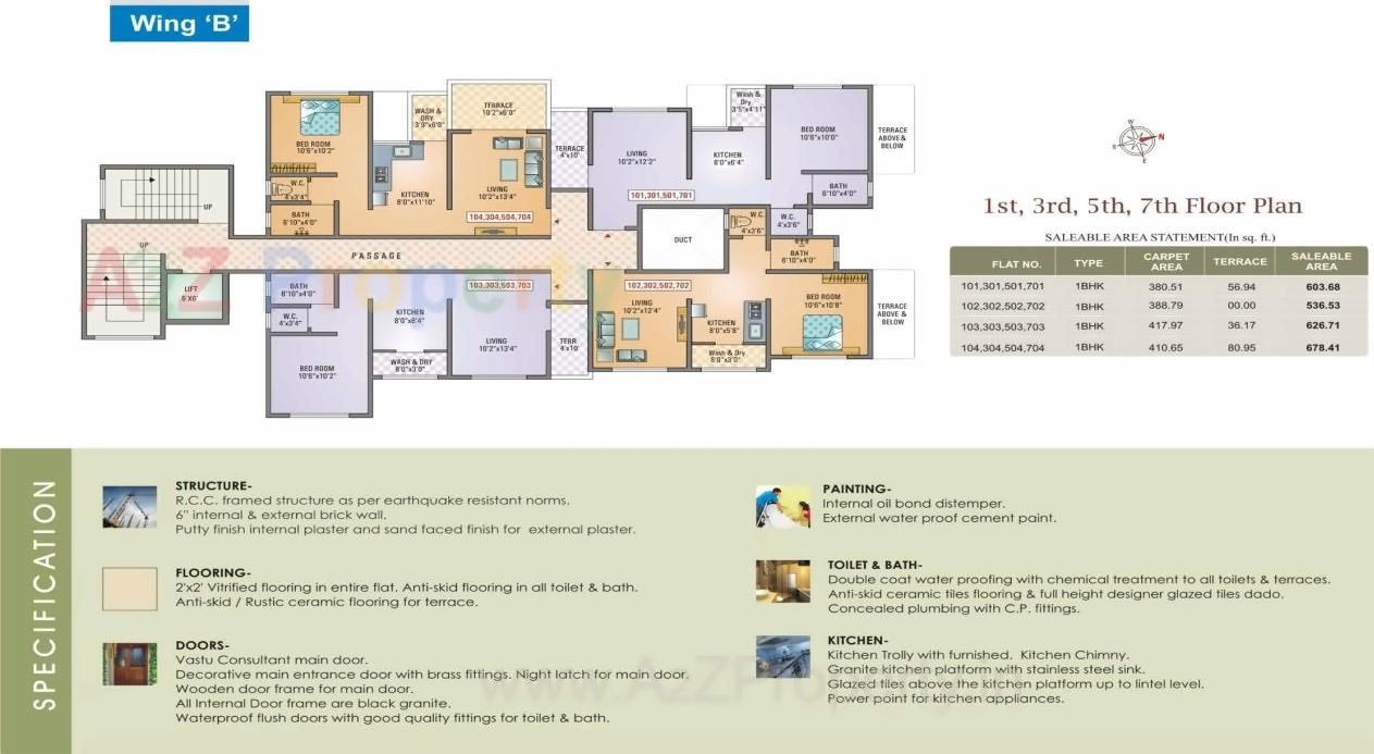 Layout of real estate project Vedant Heights located at Pimpri-chinchawad-m-corp, Pune, Maharashtra