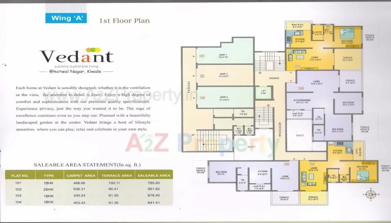 Layout of real estate project Vedant Heights located at Pimpri-chinchawad-m-corp, Pune, Maharashtra
