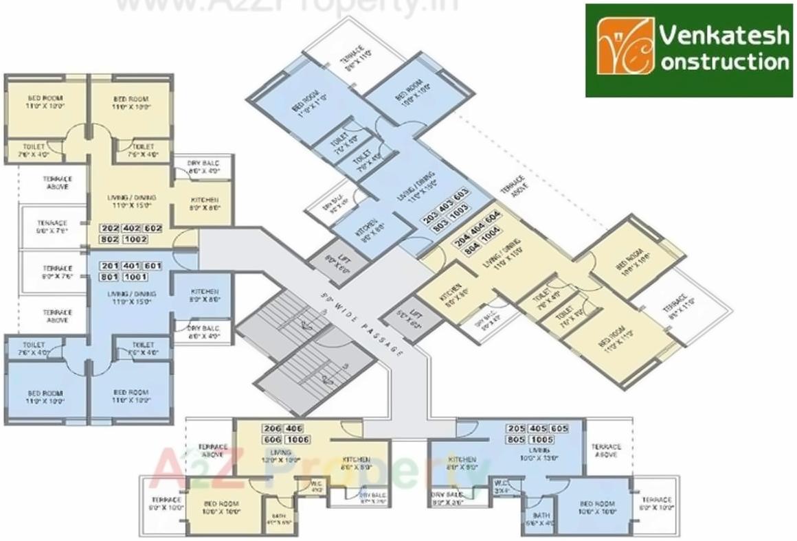 Layout of real estate project Venkatesh Paradise located at Pisoli, Pune, Maharashtra