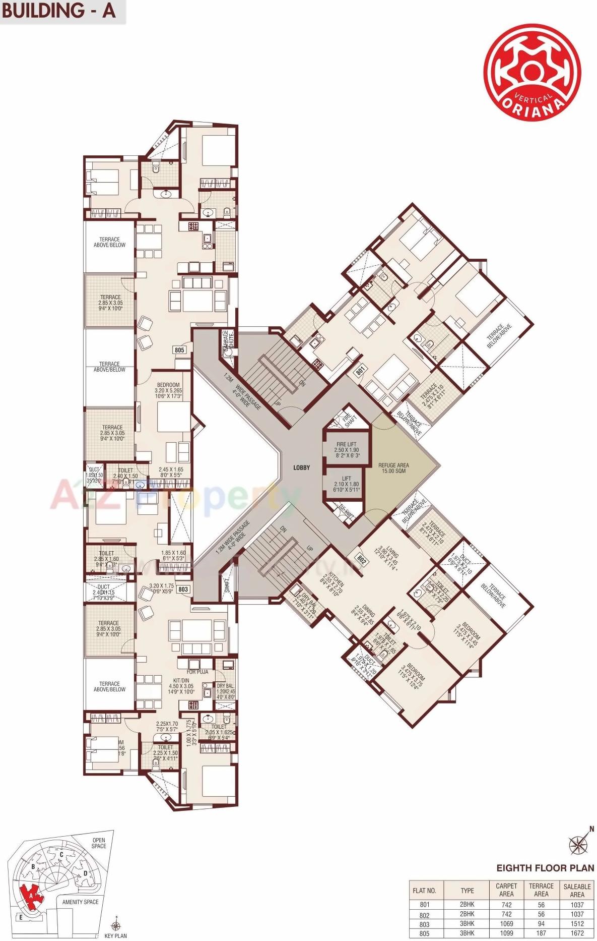 Layout of real estate project Vertical Oriana located at Keshavnagarmundwa, Pune, Maharashtra