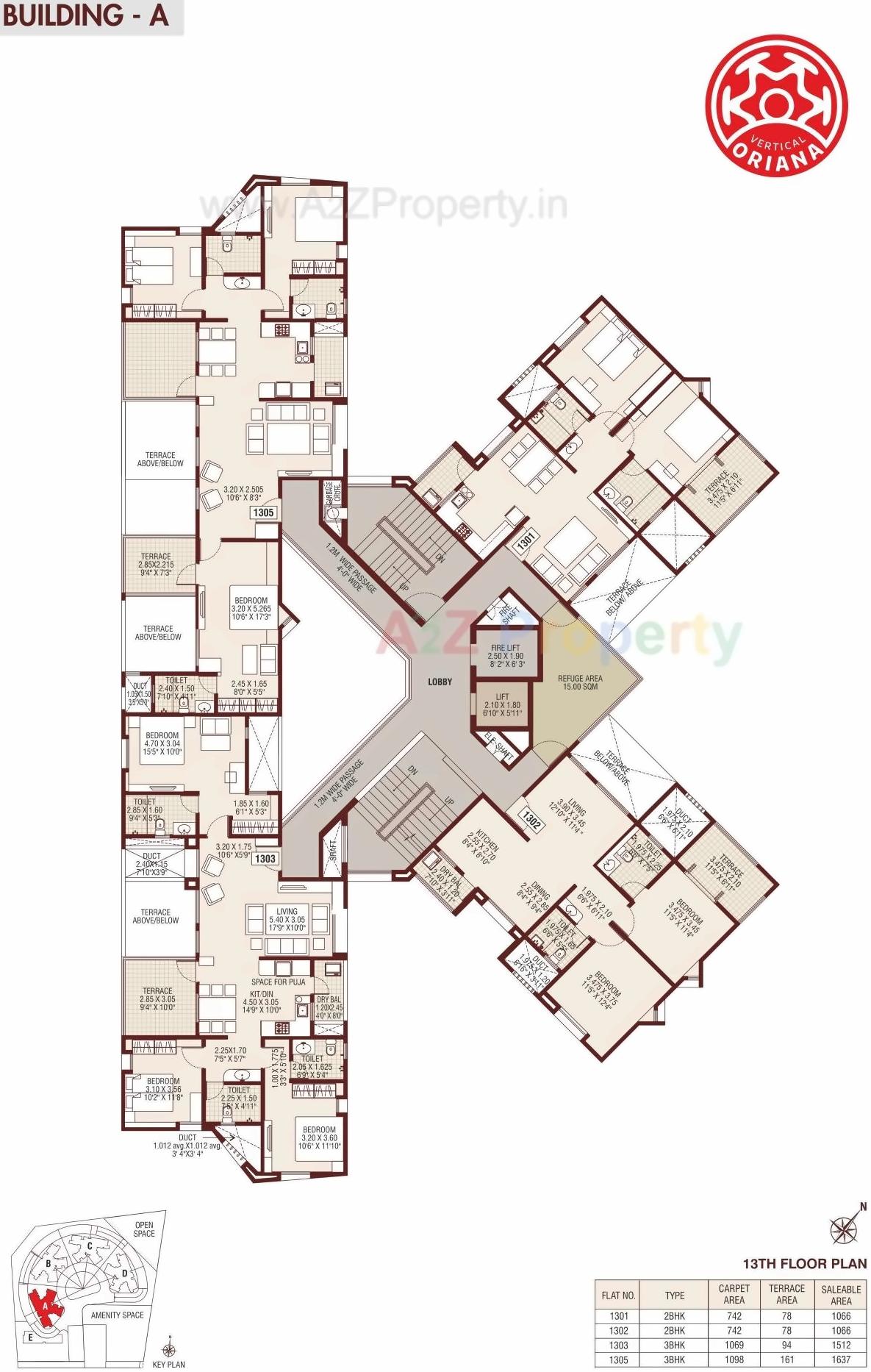 Layout of real estate project Vertical Oriana located at Keshavnagarmundwa, Pune, Maharashtra