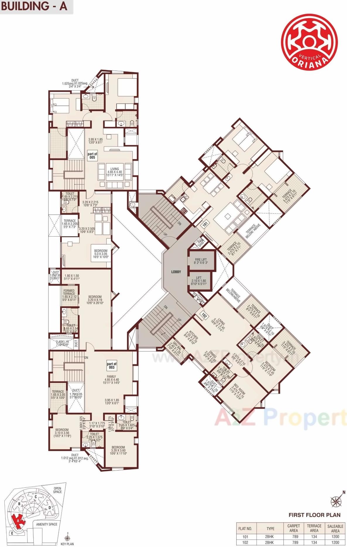 Layout of real estate project Vertical Oriana located at Keshavnagarmundwa, Pune, Maharashtra