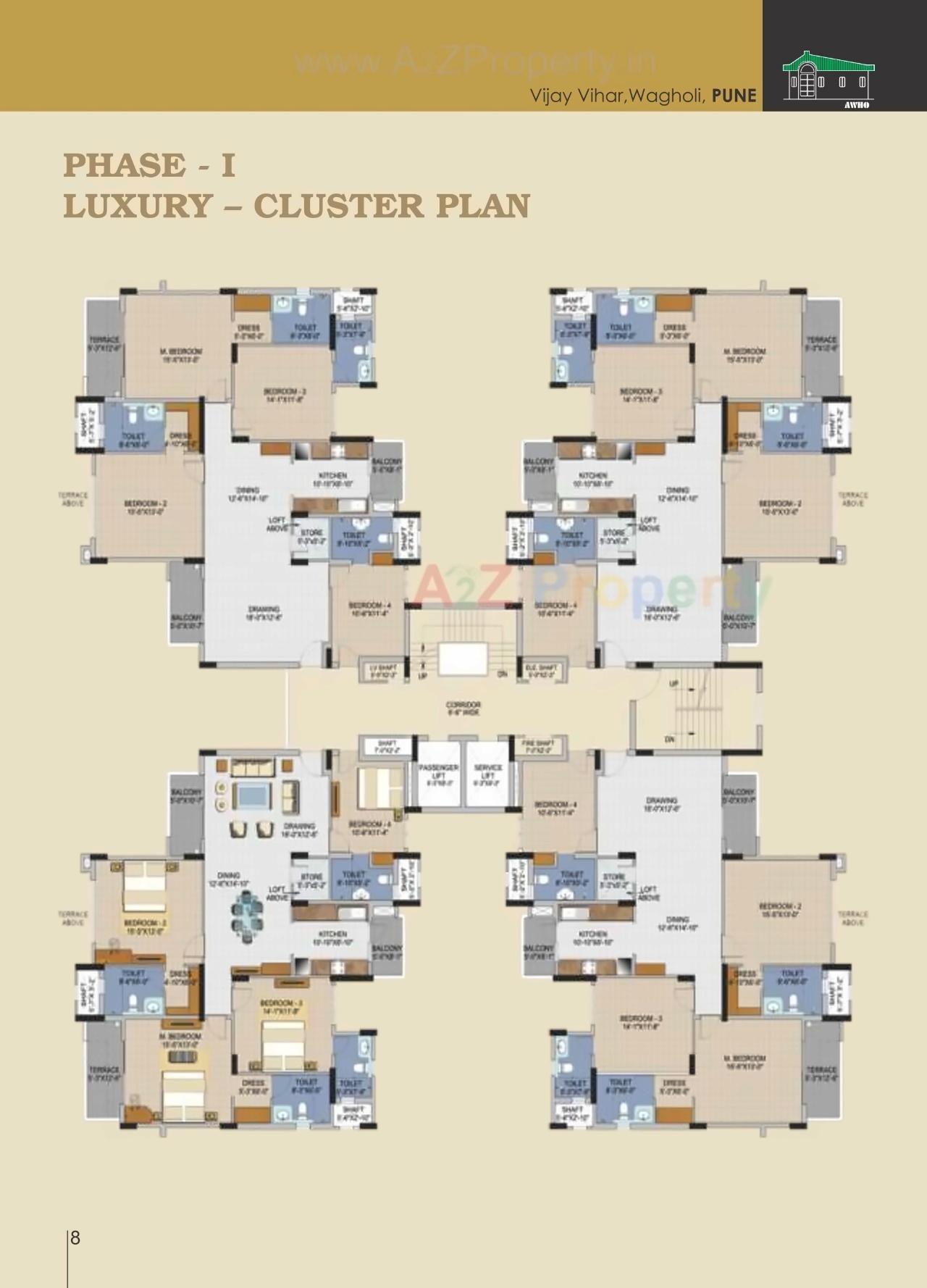 Layout of real estate project Vijay Vihar located at Wagholi, Pune, Maharashtra