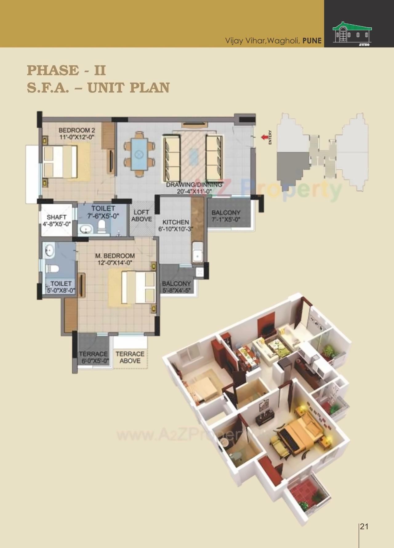 Layout of real estate project Vijay Vihar located at Wagholi, Pune, Maharashtra
