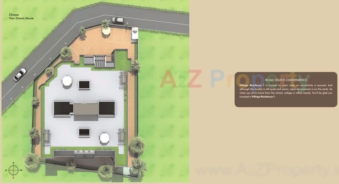 Layout of real estate project Village Residency located at Nere, Pune, Maharashtra