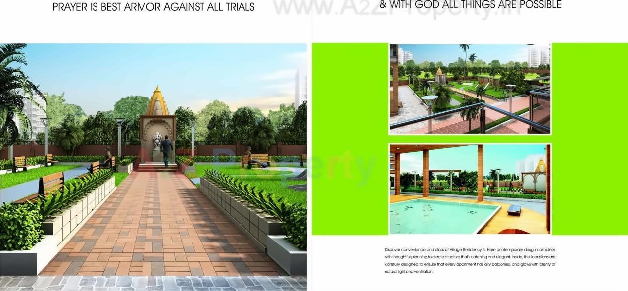 3D Elevation of real estate project Village Residency located at Kasarsai, Pune, Maharashtra