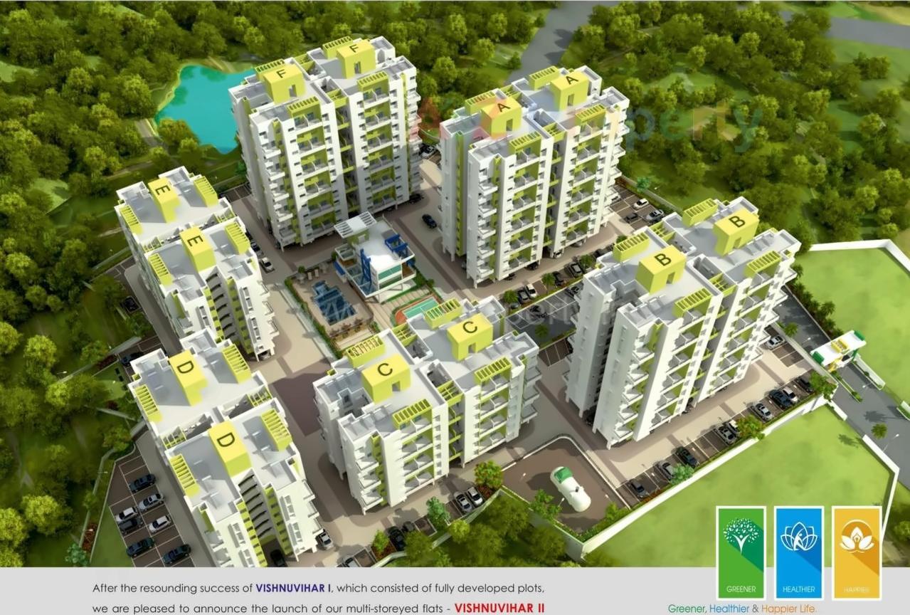 3D Elevation of real estate project Vishnuvihar located at Kasar-amboli, Pune, Maharashtra