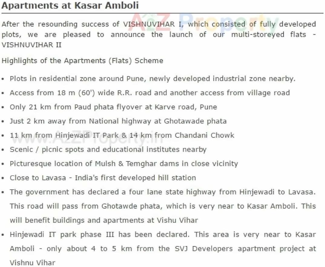  of real estate project Vishnuvihar located at Kasar-amboli, Pune, Maharashtra