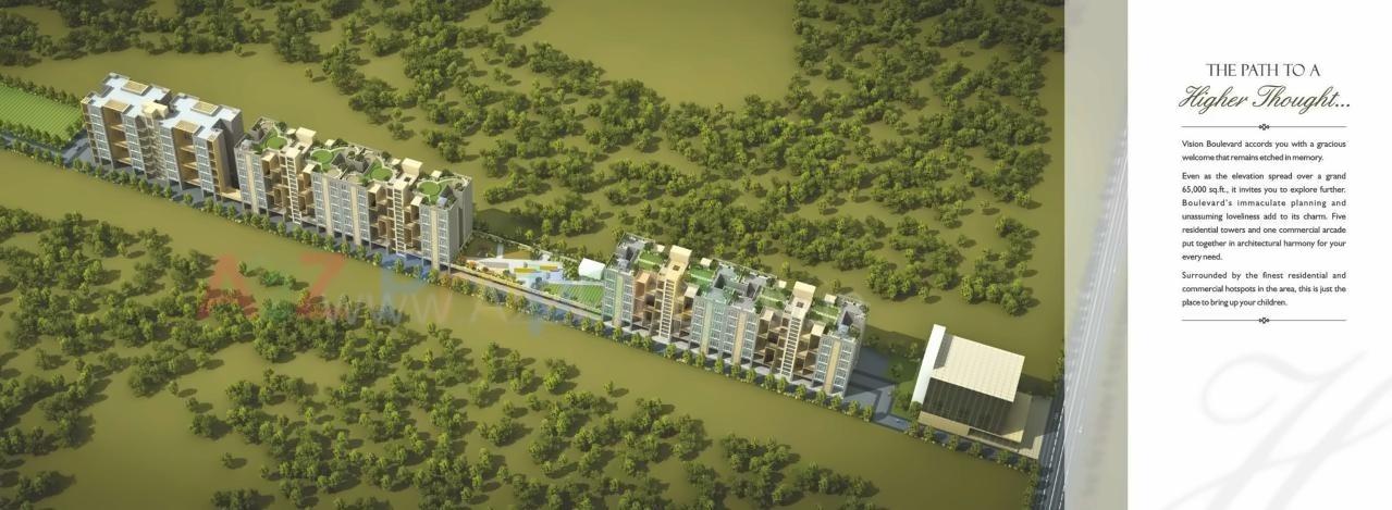 3D Elevation of real estate project Vision Boulevard located at Pimpale-saudagar, Pune, Maharashtra