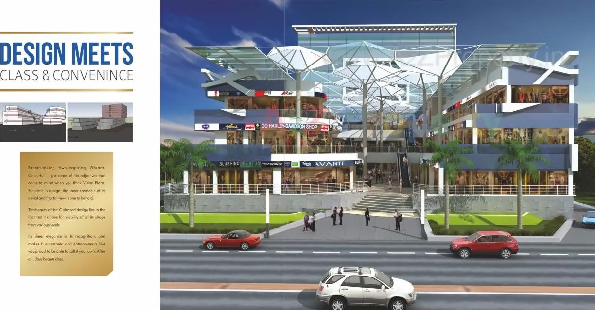 3D Elevation of real estate project Vision Flora located at Pimpale-saudagar, Pune, Maharashtra