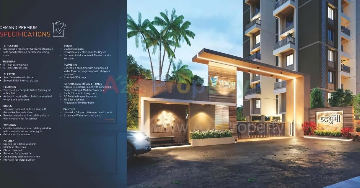 3D Elevation of real estate project Vision Indrabhumi located at Pimpri-chinchawad-m-corp, Pune, Maharashtra