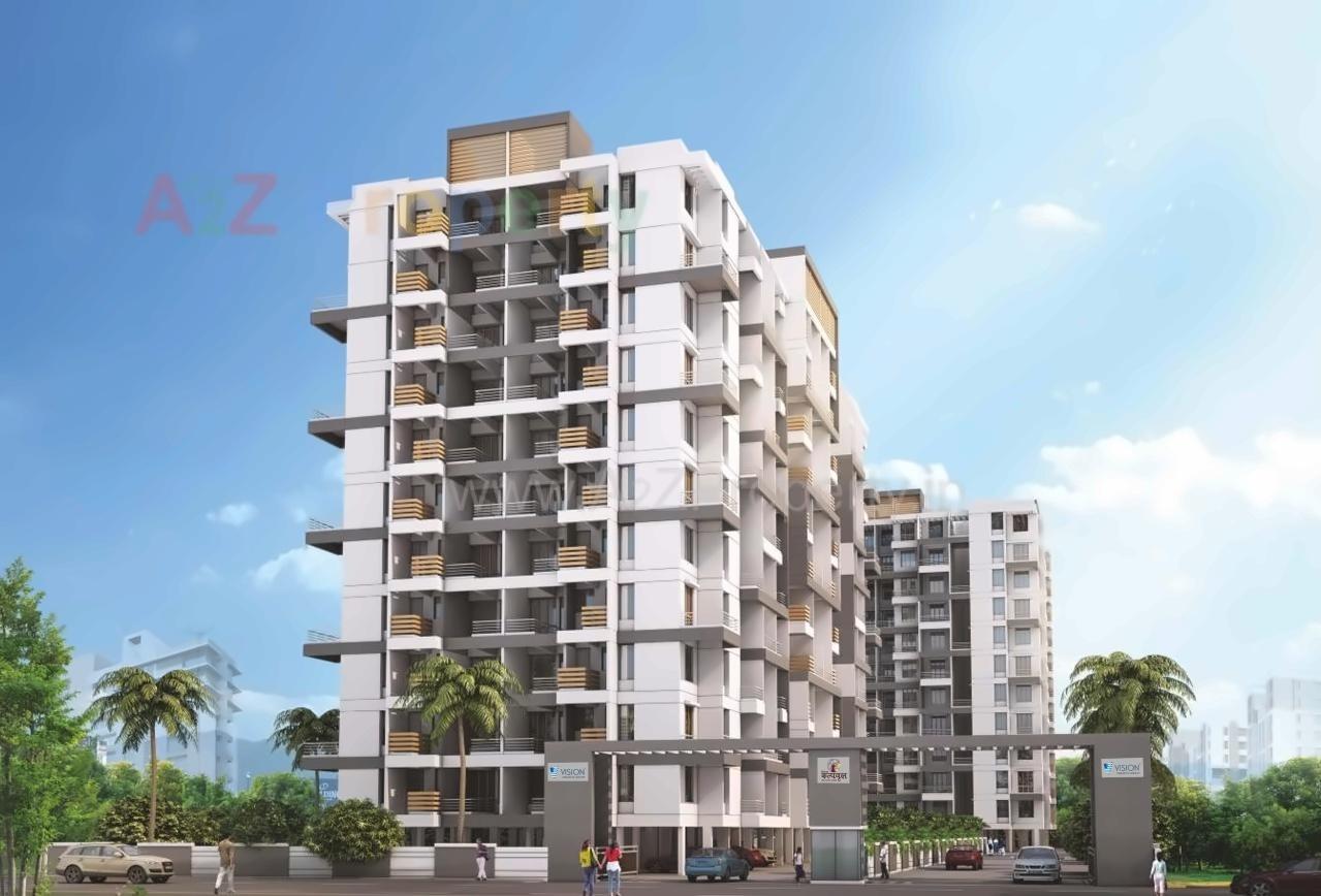 3D Elevation of real estate project Vision Kalpavriksha located at Pimpri-chinchawad-m-corp, Pune, Maharashtra