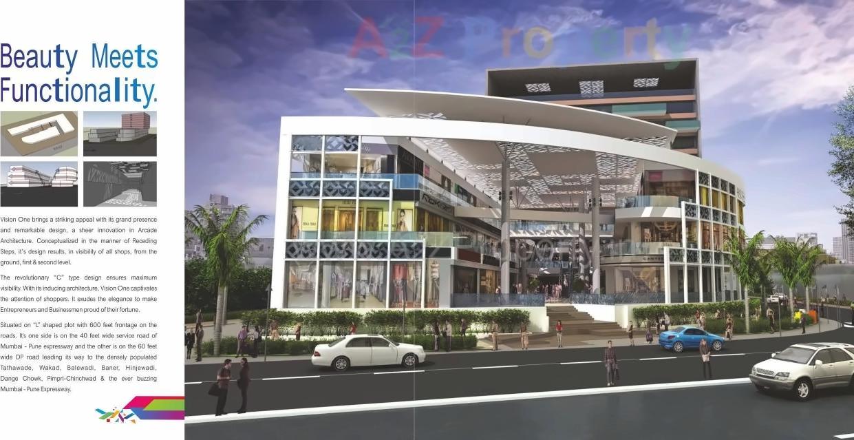 3D Elevation of real estate project Vision One Two located at Tathwade, Pune, Maharashtra