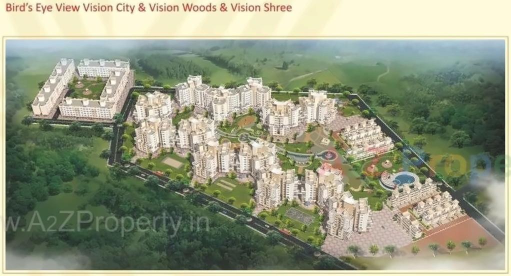 3D Elevation of real estate project Vision Woods located at Jambhul, Pune, Maharashtra