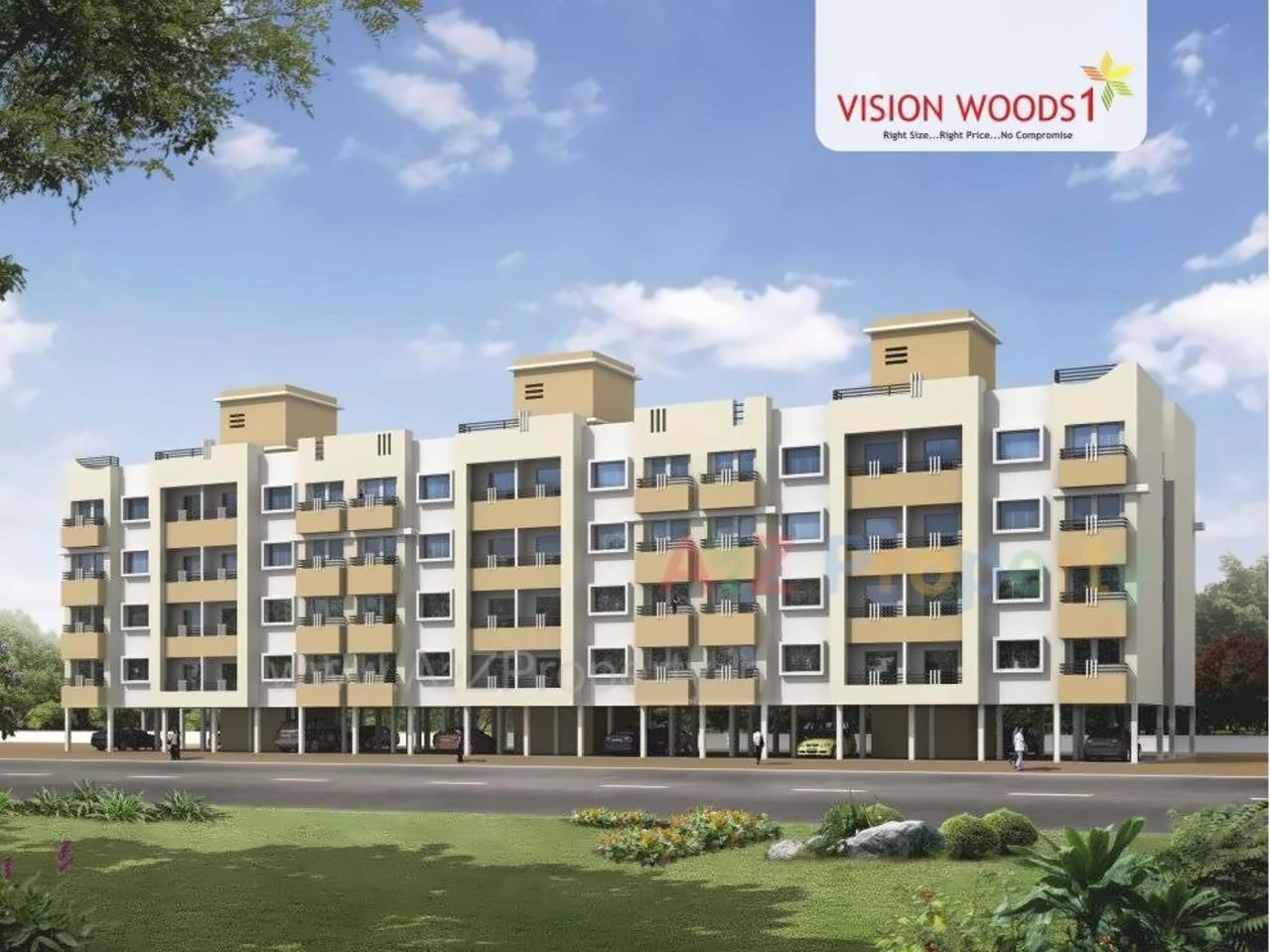 3D Elevation of real estate project Vision Woods located at Jambhul, Pune, Maharashtra