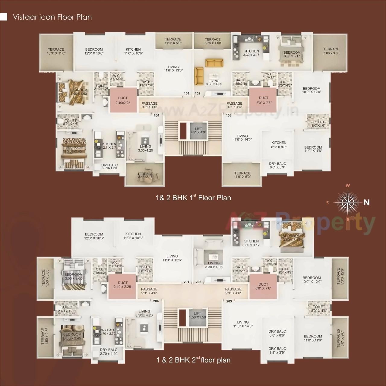 Layout of real estate project Vistaar Icon located at Baner, Pune, Maharashtra