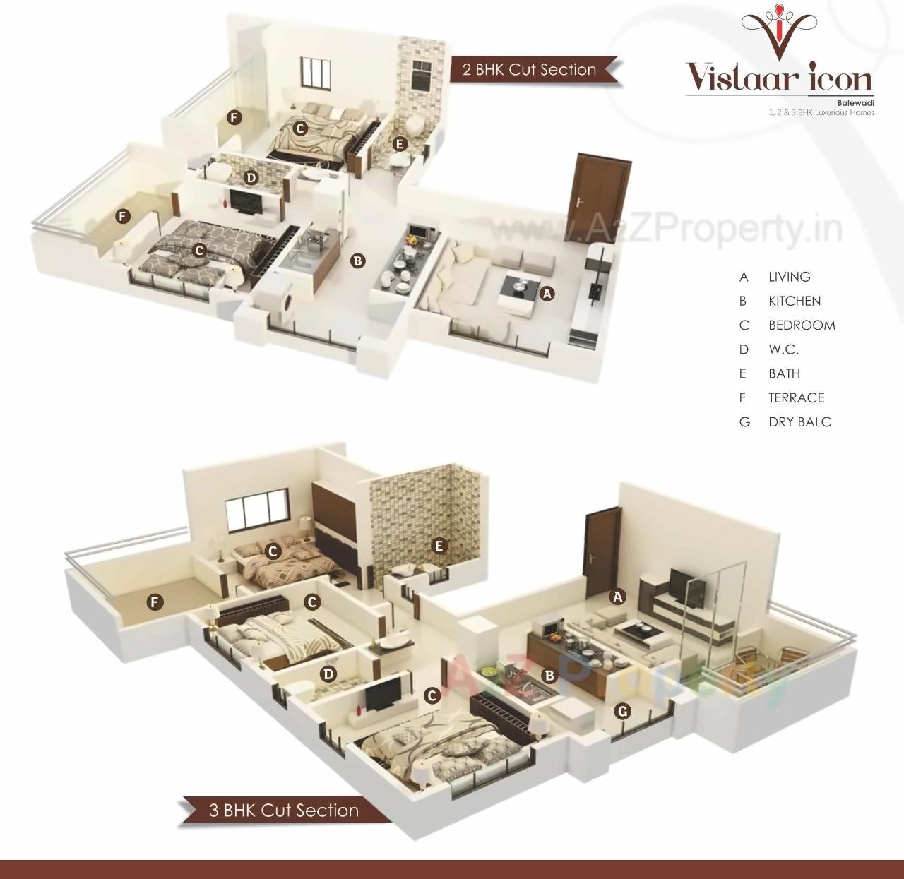 Layout of real estate project Vistaar Icon located at Baner, Pune, Maharashtra