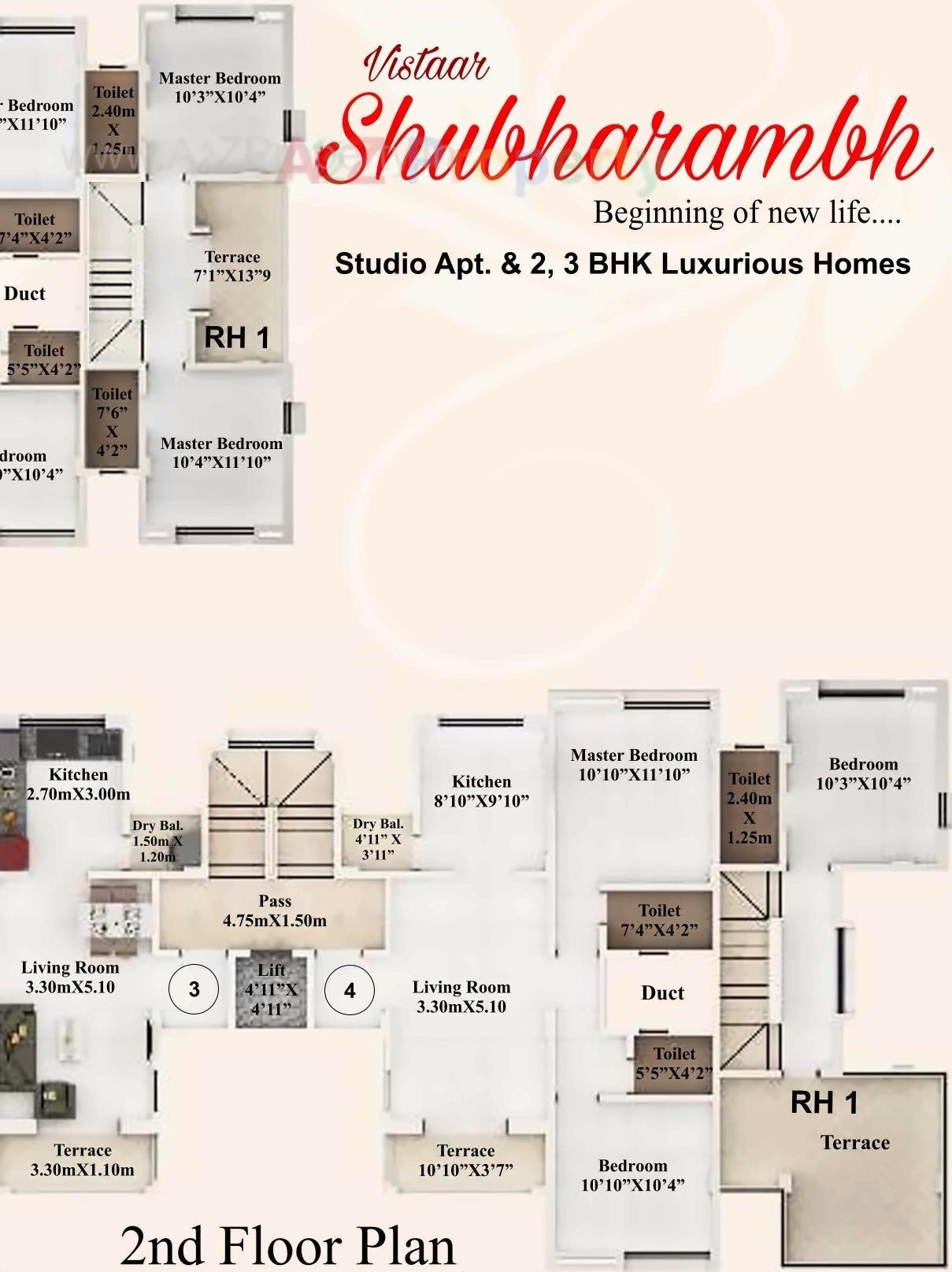 Layout of real estate project Vistaar Shubharambh located at Baner, Pune, Maharashtra