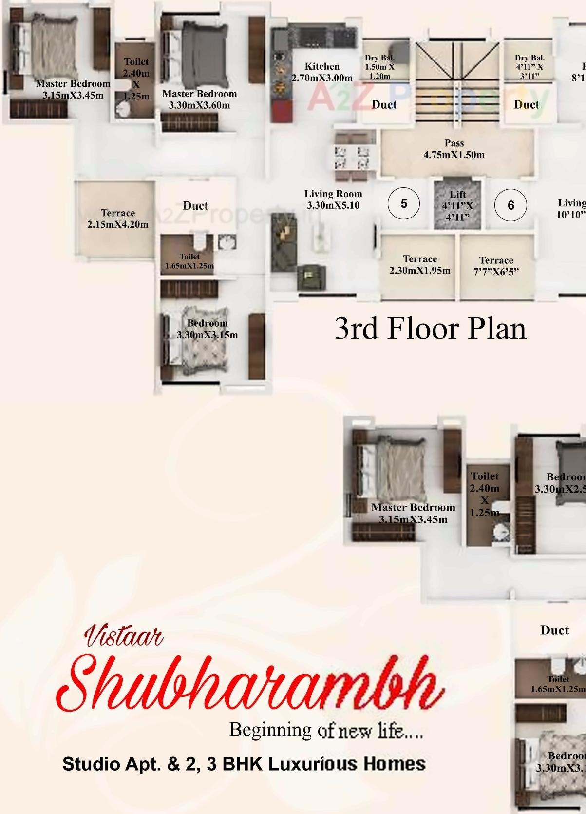 Layout of real estate project Vistaar Shubharambh located at Baner, Pune, Maharashtra