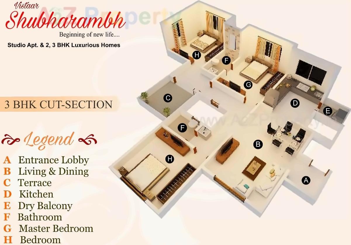Layout of real estate project Vistaar Shubharambh located at Baner, Pune, Maharashtra