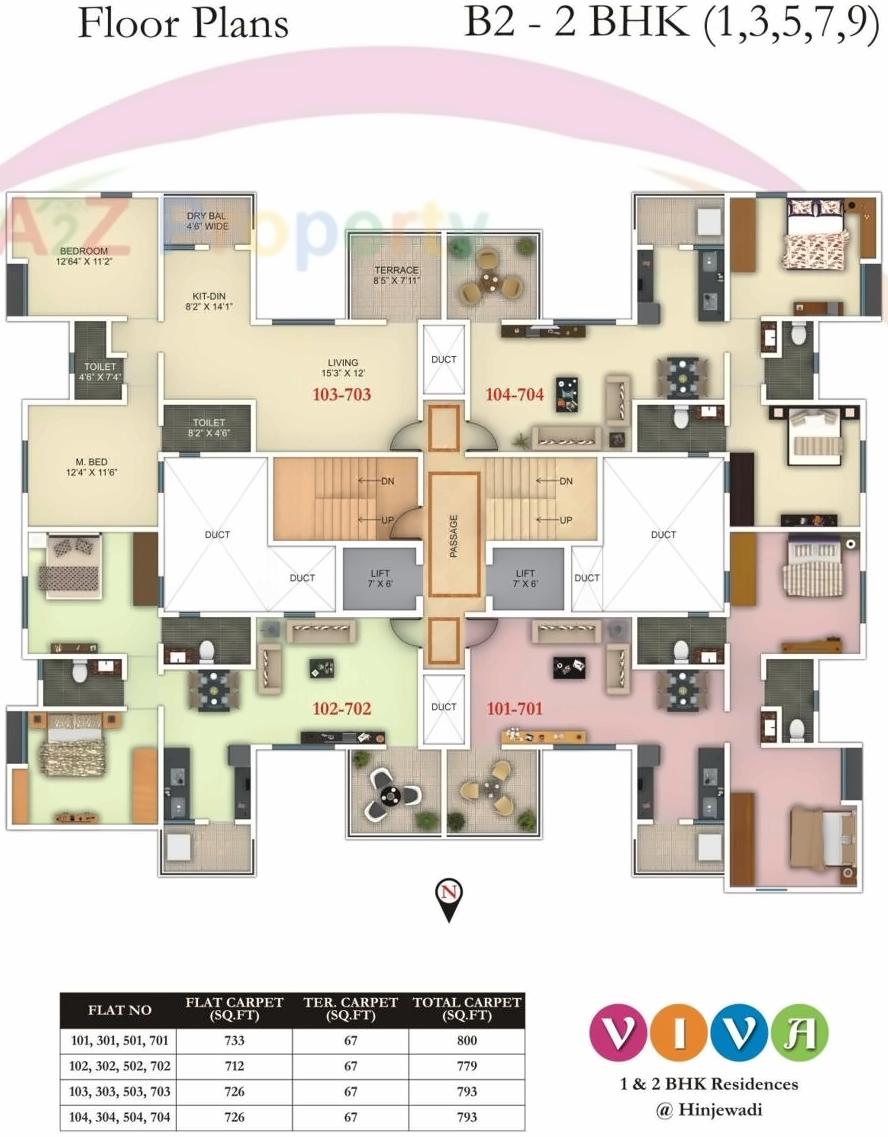 Layout of real estate project Viva located at Hinjavadi-ct, Pune, Maharashtra