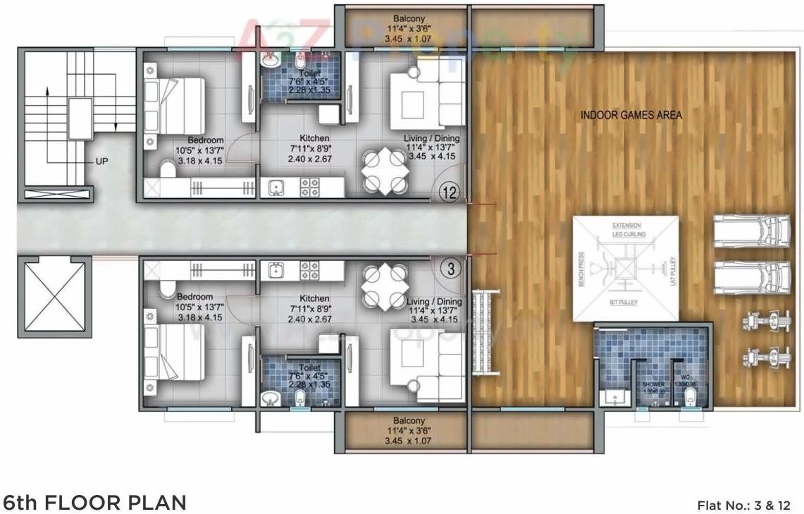 Layout of real estate project Vtp One located at Kharadi, Pune, Maharashtra