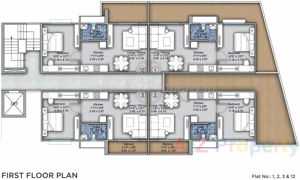 Layout of real estate project Vtp One located at Kharadi, Pune, Maharashtra