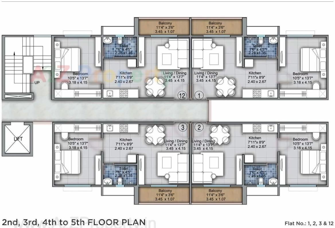 Layout of real estate project Vtp One located at Kharadi, Pune, Maharashtra