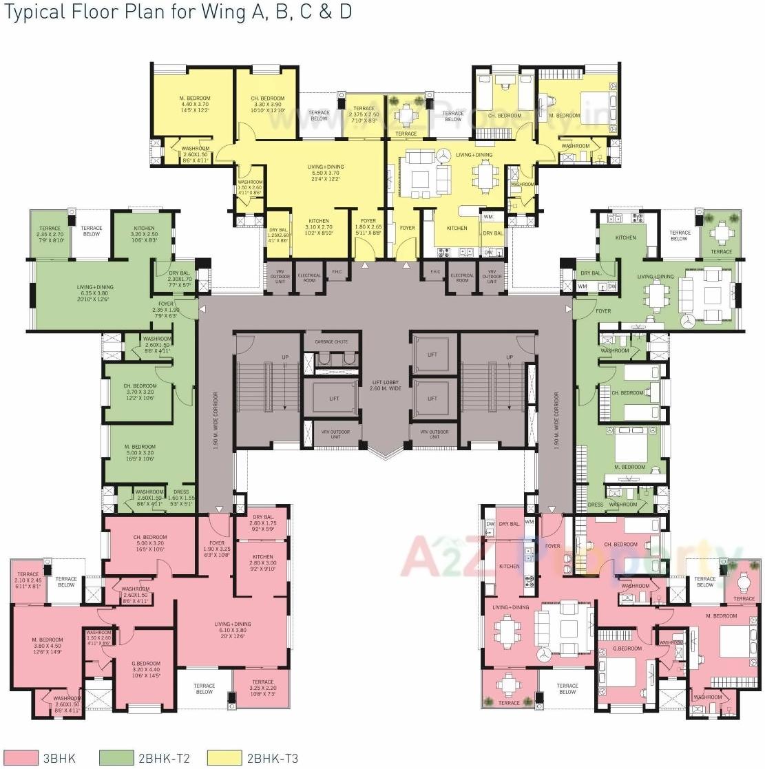 Layout of real estate project Waterfall Residence located at Haveli, Pune, Maharashtra