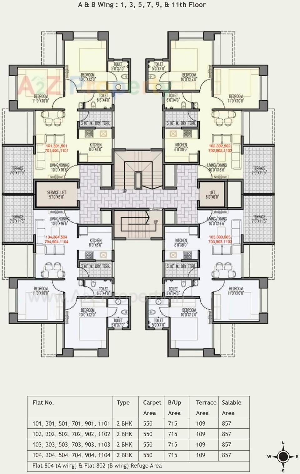 Layout of real estate project West One located at Wakad, Pune, Maharashtra