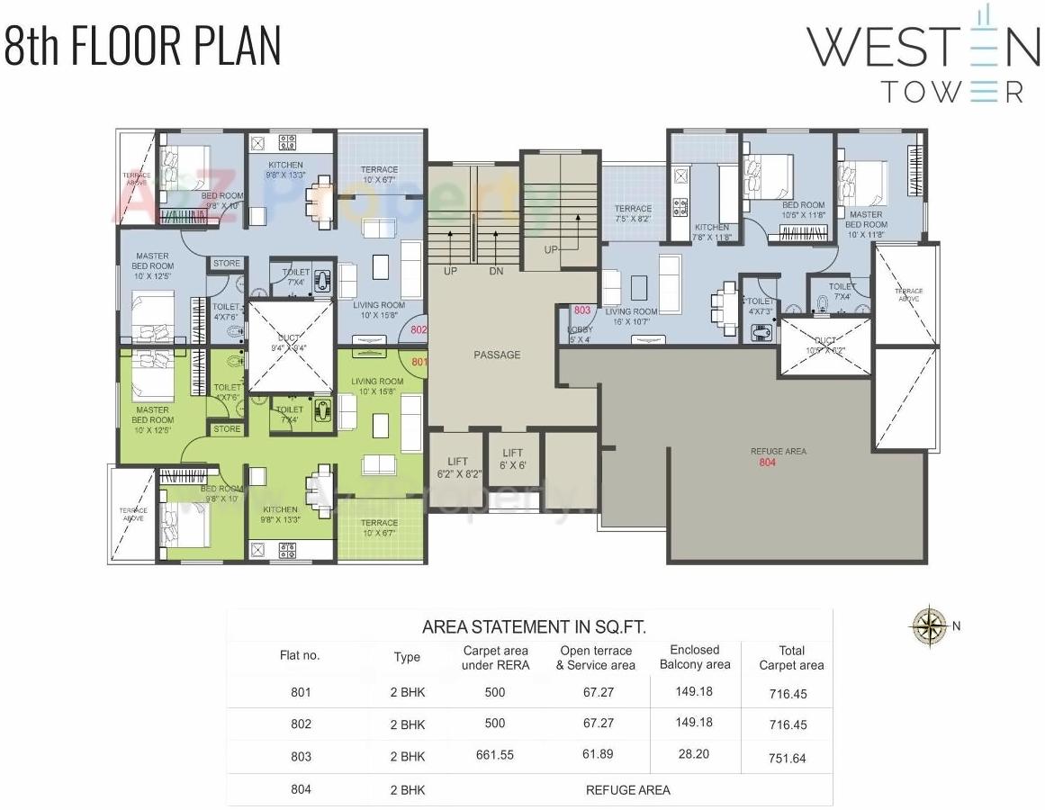 Layout of real estate project Westen Tower located at Wakad, Pune, Maharashtra