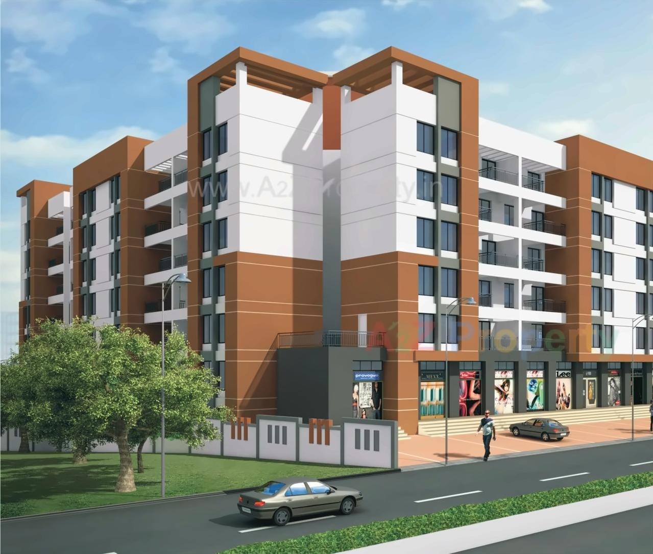 3D Elevation of real estate project Whistling Winds located at Pisoli, Pune, Maharashtra