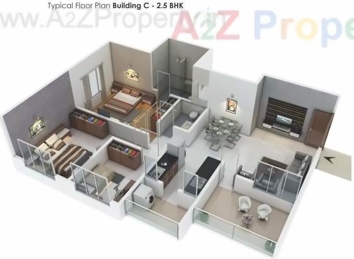 Layout of real estate project Whitefield located at Sus, Pune, Maharashtra