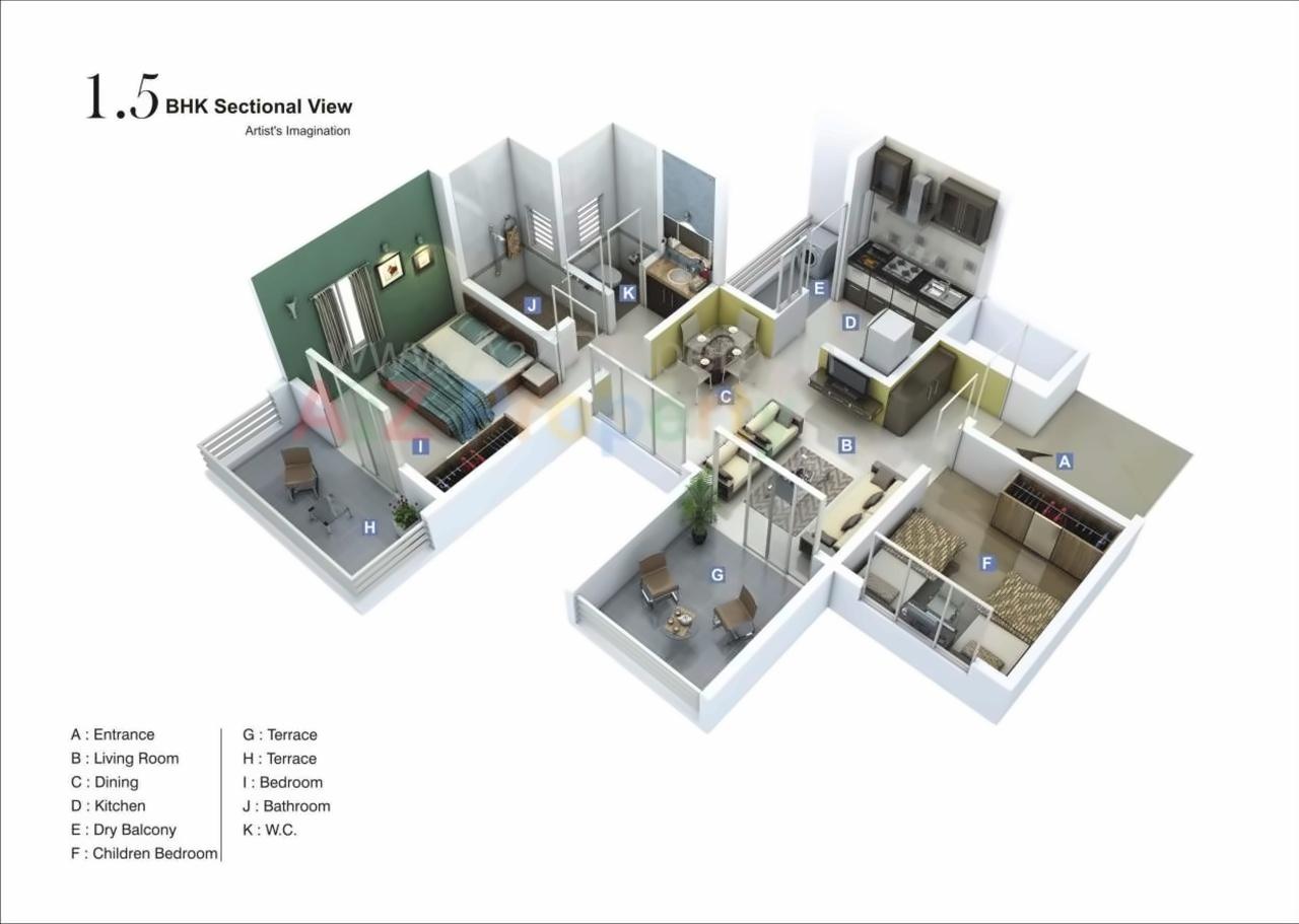 Layout of real estate project Willows Twin Tower located at Man, Pune, Maharashtra