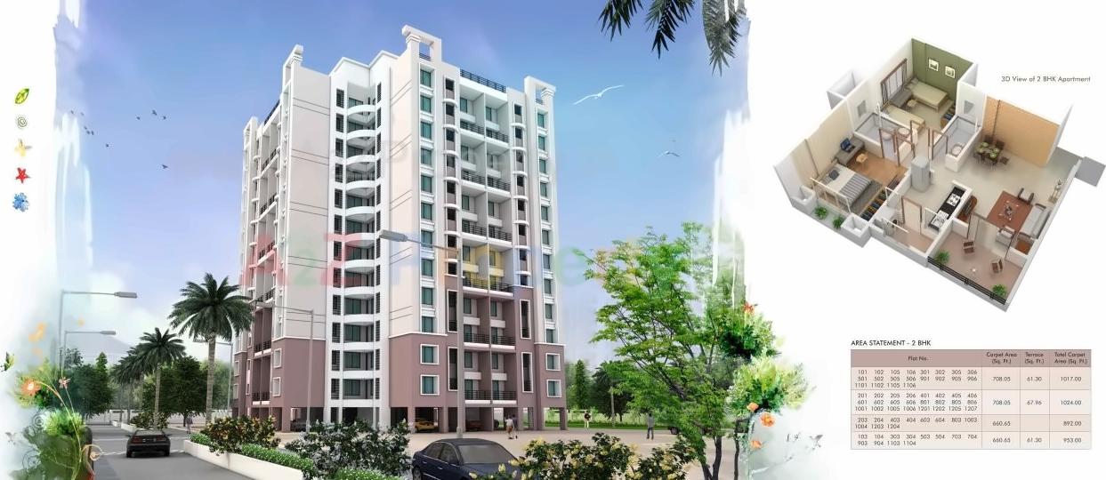 3D Elevation of real estate project Windchime Homes located at Somatane, Pune, Maharashtra