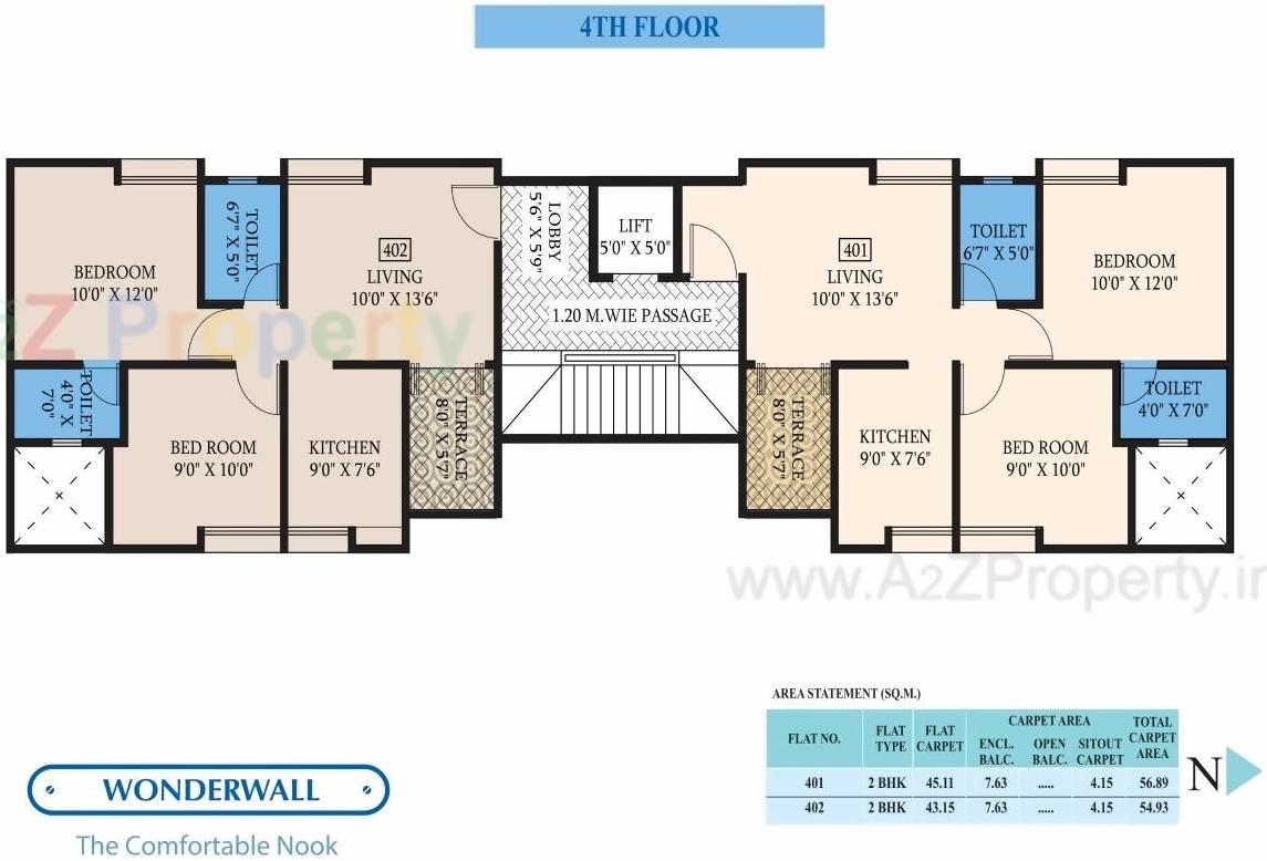 Layout of real estate project Wonderwall located at Pune-m-corp, Pune, Maharashtra