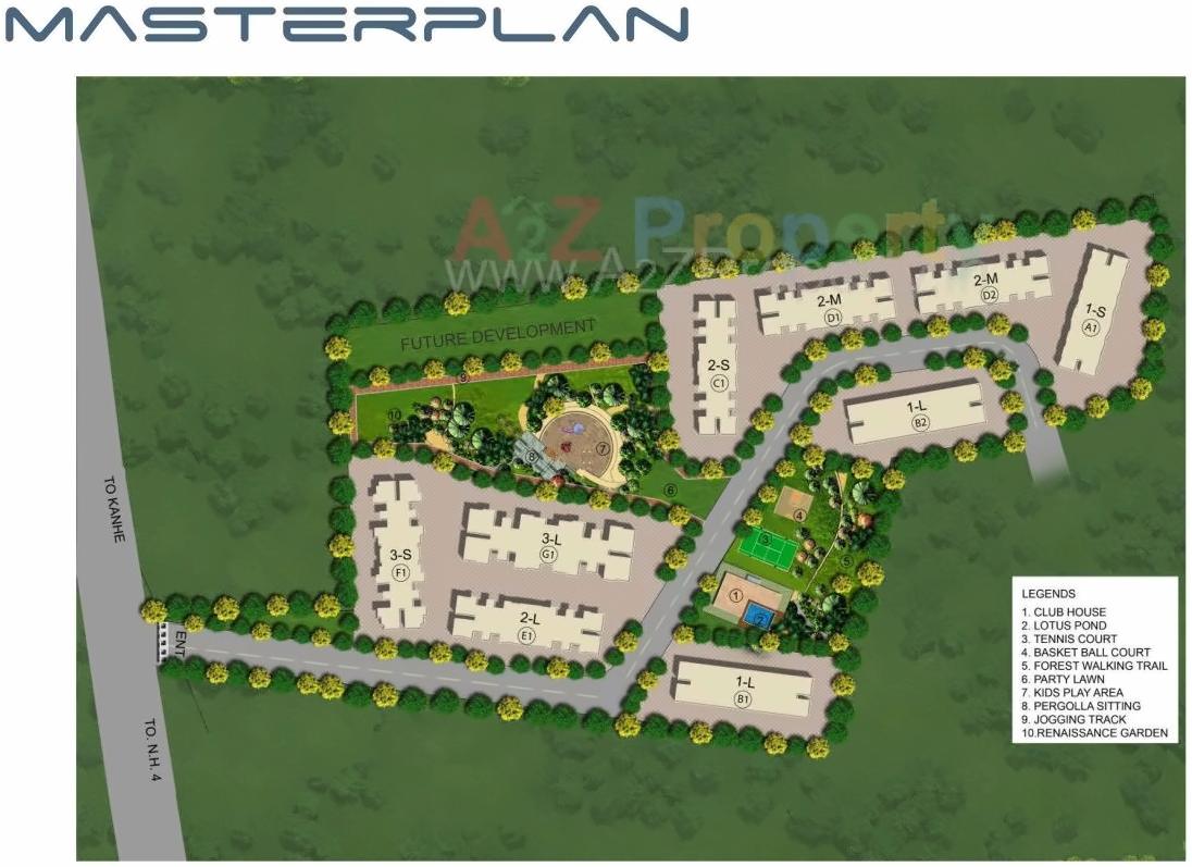 Layout of real estate project Xrbia Abode located at Jambhul, Pune, Maharashtra