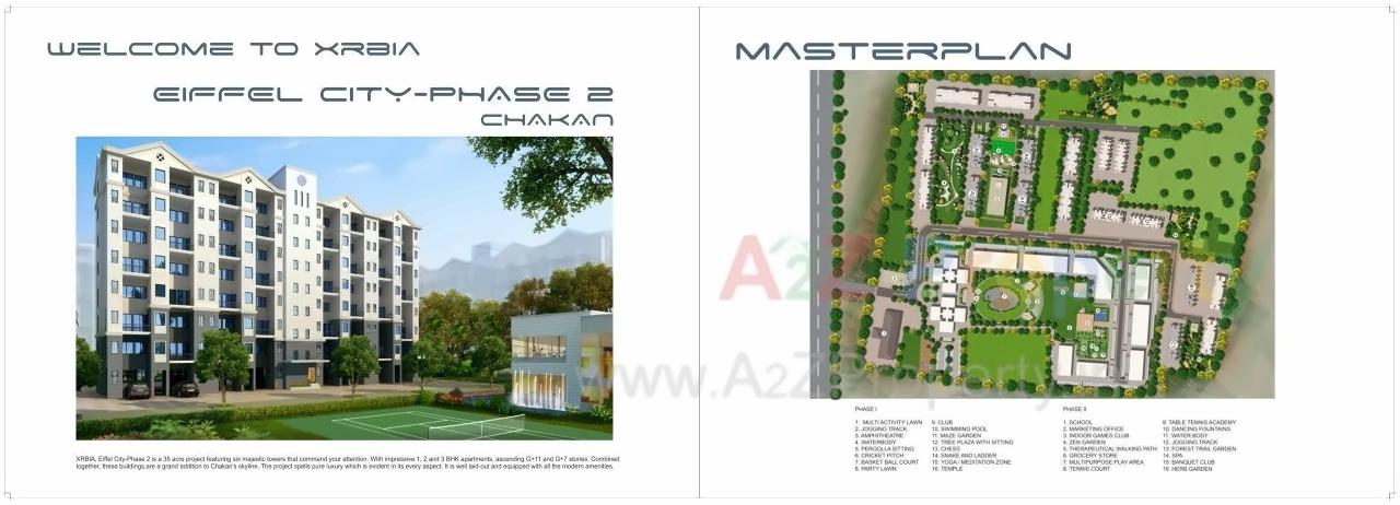 3D Elevation of real estate project Xrbia Eiffel City Chakan located at Chakan-ct, Pune, Maharashtra