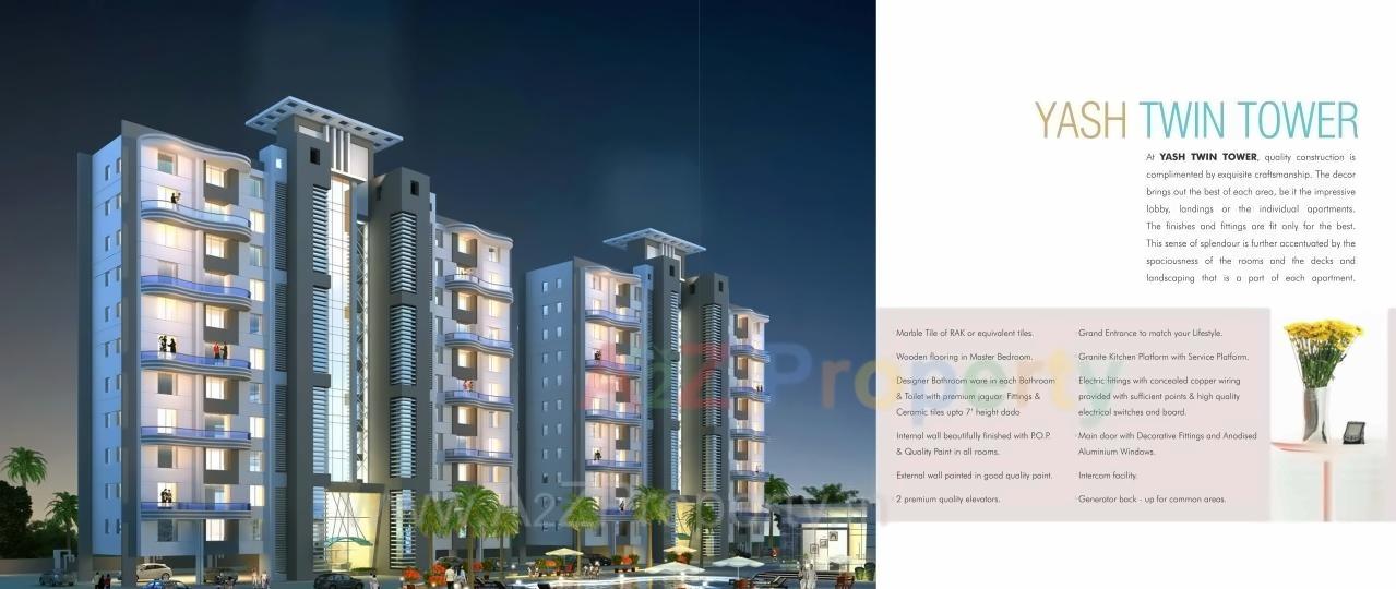 3D Elevation of real estate project Yash Twin Tower located at Baner, Pune, Maharashtra