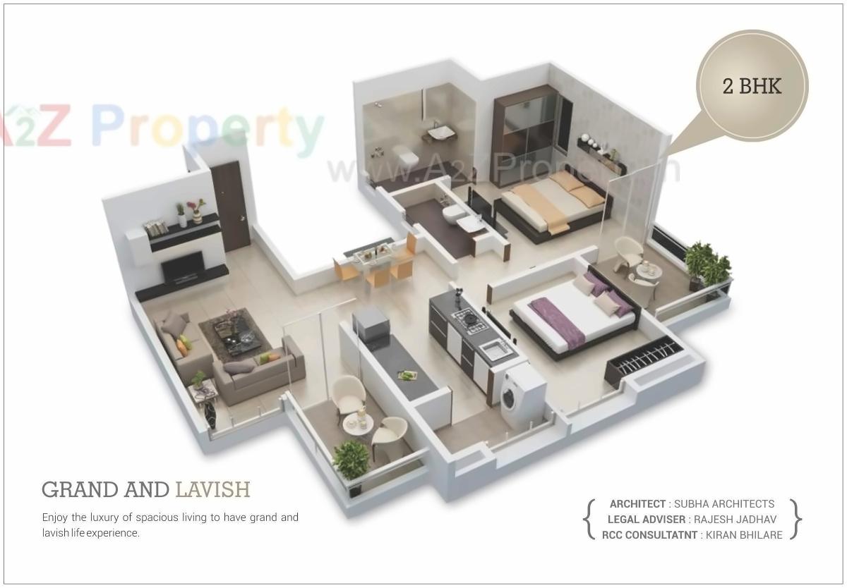 Layout of real estate project Zinnia Elegans located at Wakad, Pune, Maharashtra