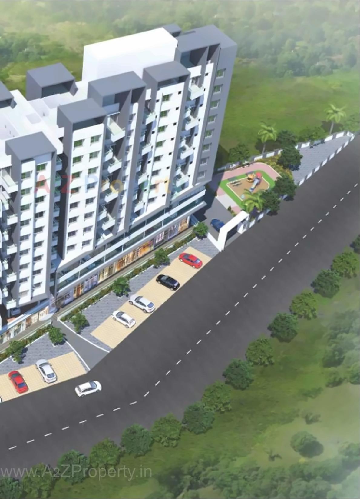 3D Elevation of real estate project Zinnia Elegans located at Wakad, Pune, Maharashtra