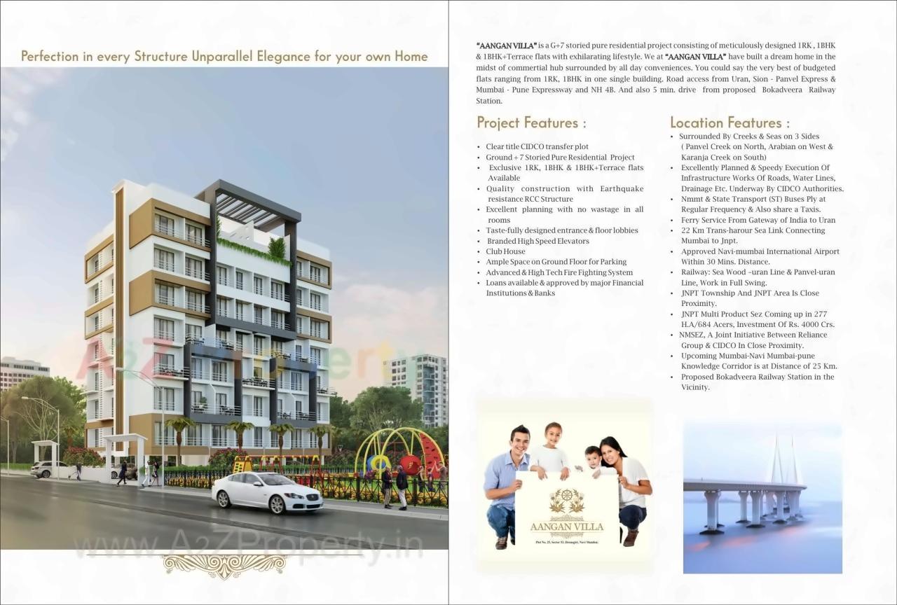 3D Elevation of real estate project Aangan Villa located at Bokadvira, Raigarh, Maharashtra