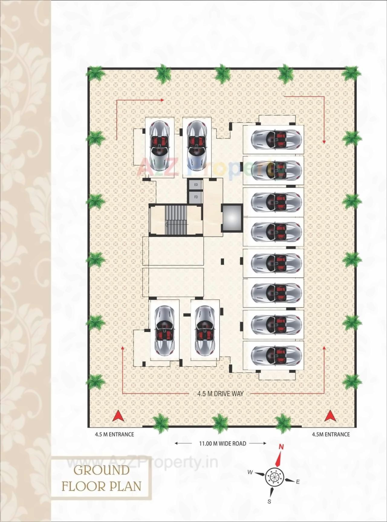 Layout of real estate project Aangan Villa located at Bokadvira, Raigarh, Maharashtra