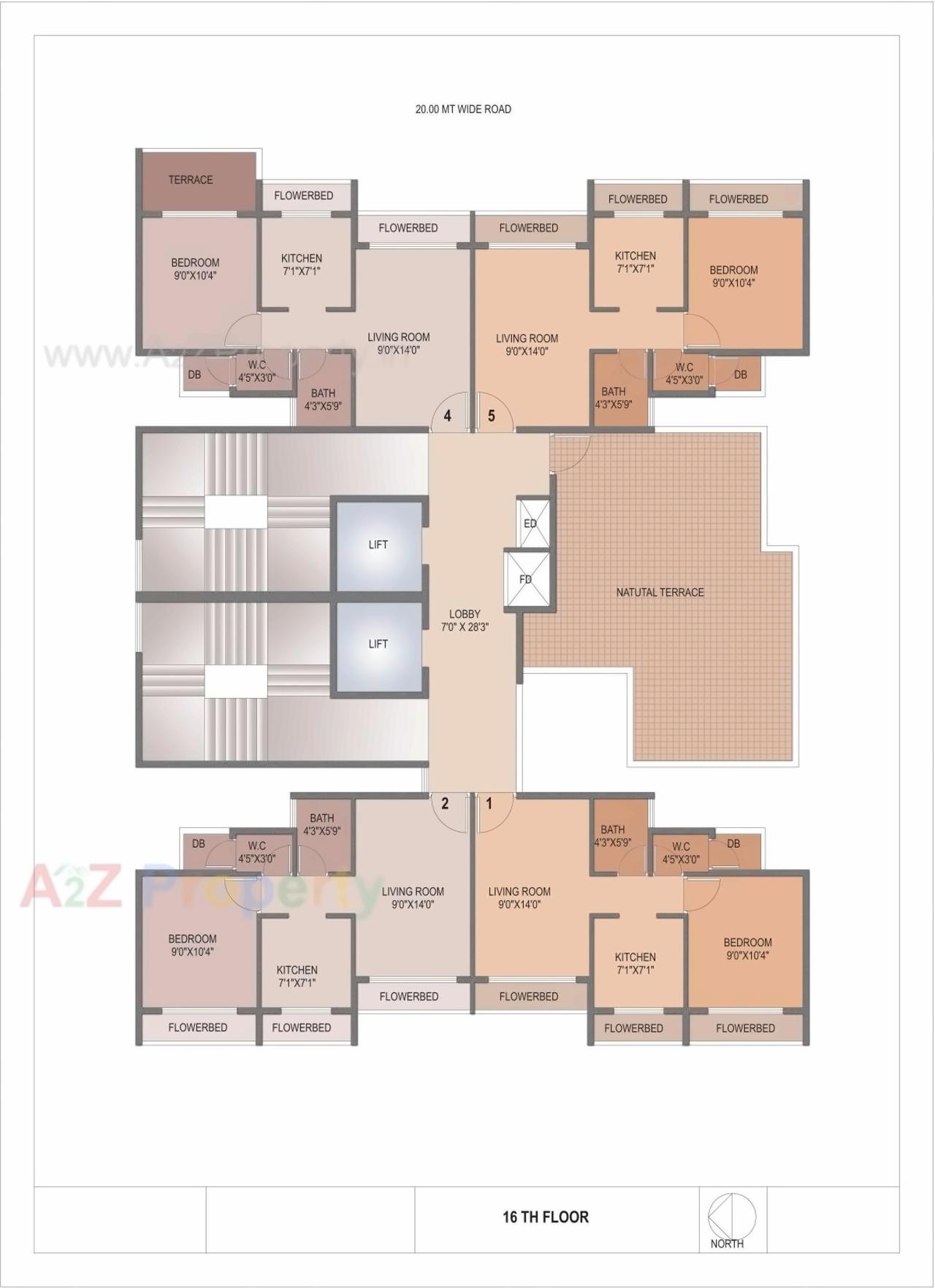 Layout of real estate project Akshar Edeania located at Bokadvira, Raigarh, Maharashtra