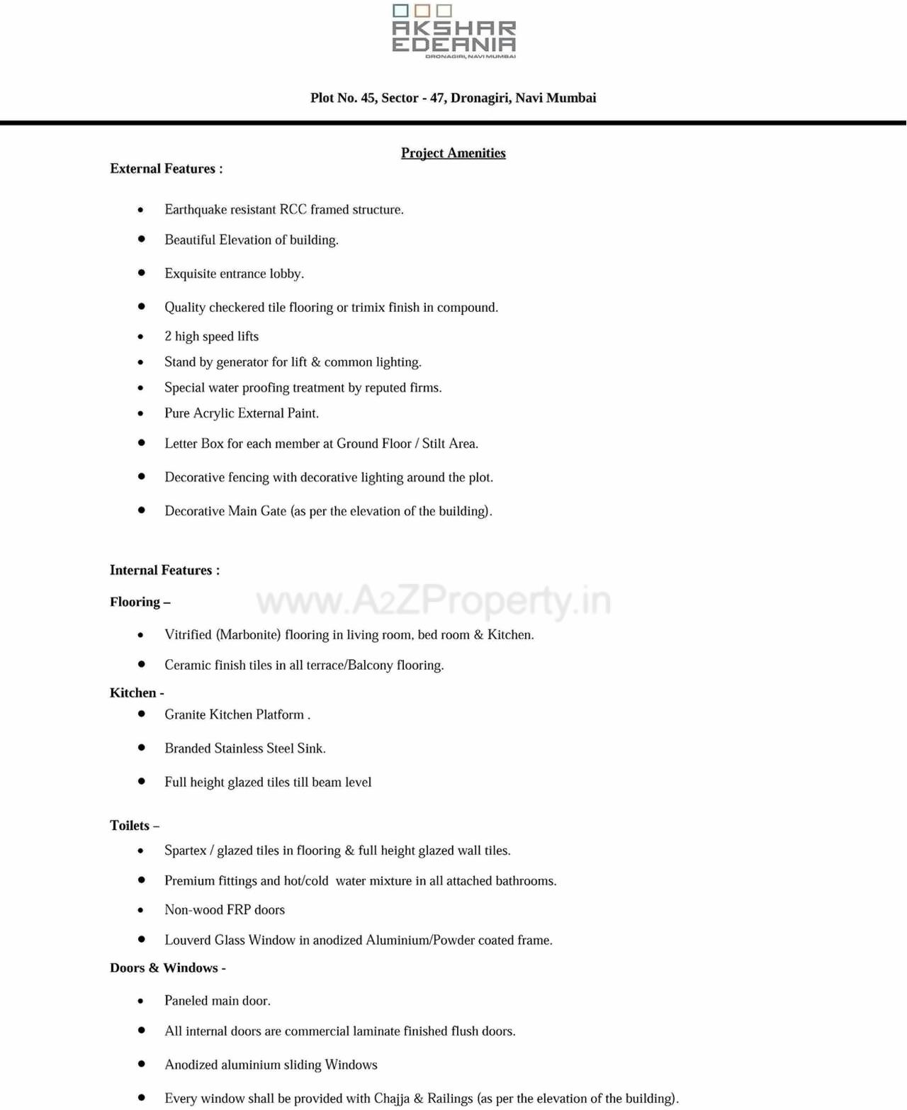  of real estate project Akshar Edeania located at Bokadvira, Raigarh, Maharashtra