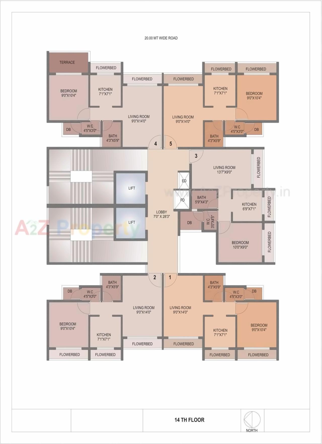 Layout of real estate project Akshar Edeania located at Bokadvira, Raigarh, Maharashtra