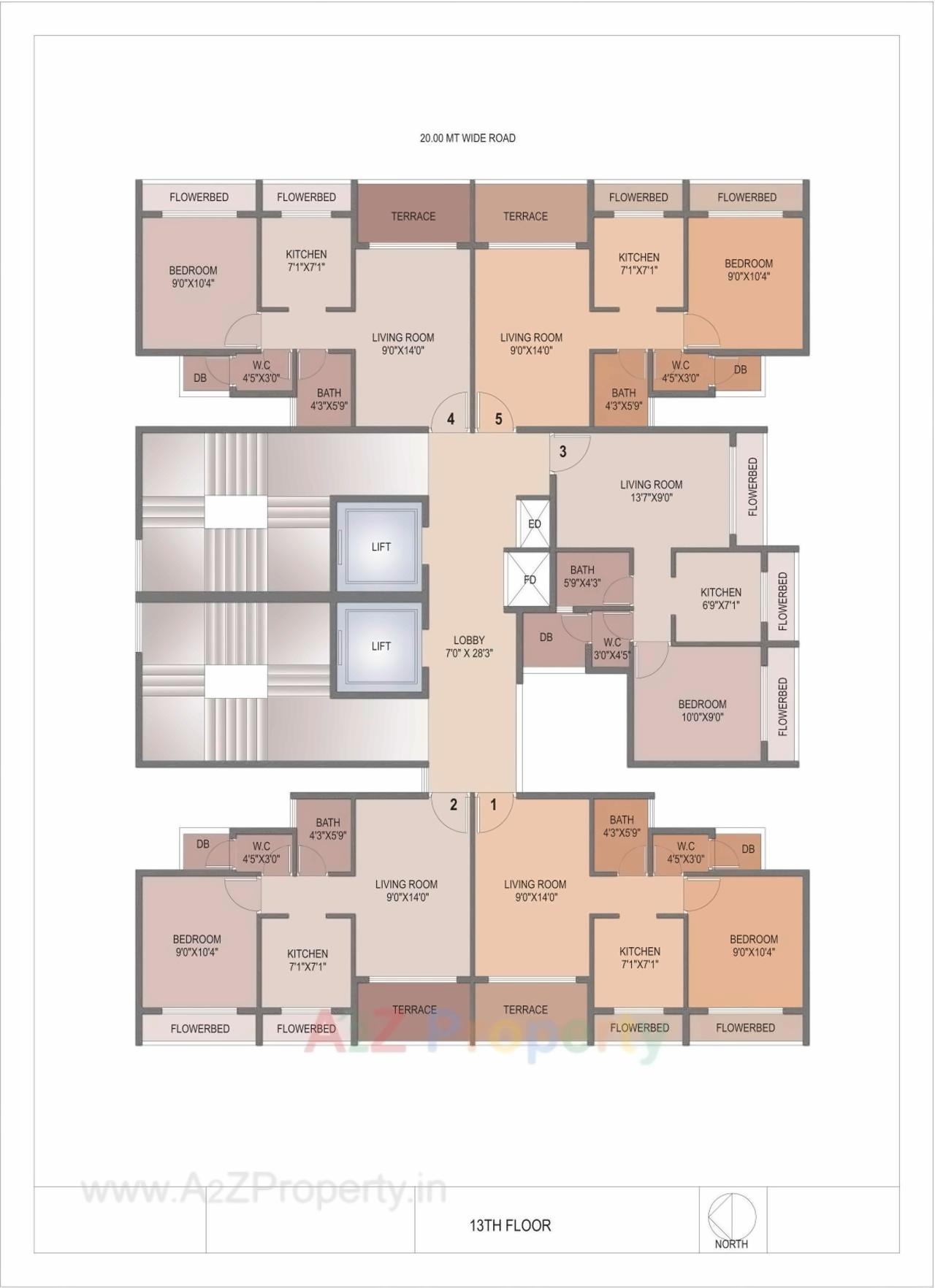 Layout of real estate project Akshar Edeania located at Bokadvira, Raigarh, Maharashtra
